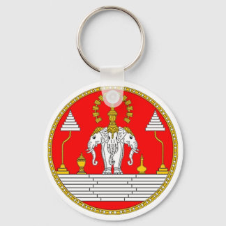VLAG VAN LAOS DRIE HOOFDELEPHANT SLEUTELHANGER