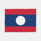 Vlag van Laos Fleece Deken (Voorkant (Horizontaal))