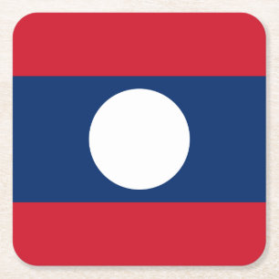 Vlag van Laos Kartonnen Onderzetters