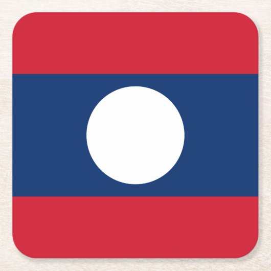 Vlag van Laos Kartonnen Onderzetters (Voorkant)