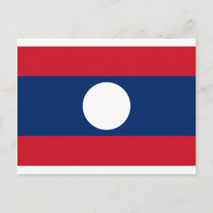 vlag van Laos - Laotiaanse vlag - ທຸ າ ລ າ ງ Briefkaart