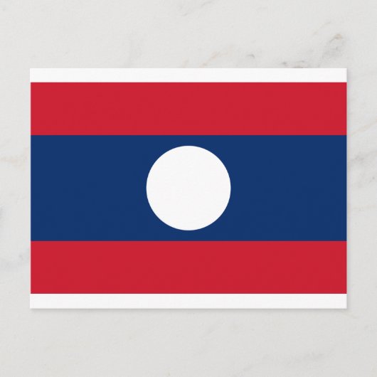 vlag van Laos - Laotiaanse vlag - ທຸ າ ລ າ ງ Briefkaart (Voorkant)