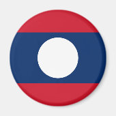 vlag van Laos - Laotiaanse vlag - ທຸ າ ລ າ ງ Magneet (Voorkant)