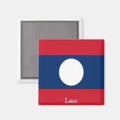 Vlag van Laos Magneet (Voorkant / Achterkant)