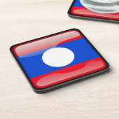 Vlag van Laos Onderzetter (Linkerzijde)