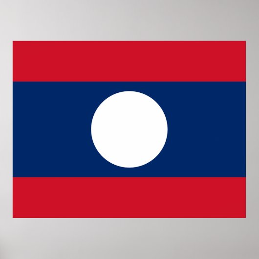 Vlag van Laos Poster (Voorkant)
