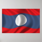 Vlag van Laos Poster (Voorkant)