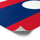 Vlag van Laos Poster (Hoek)