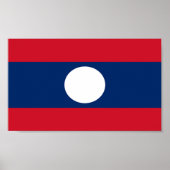 Vlag van Laos Poster (Voorkant)