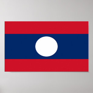 Vlag van Laos Poster