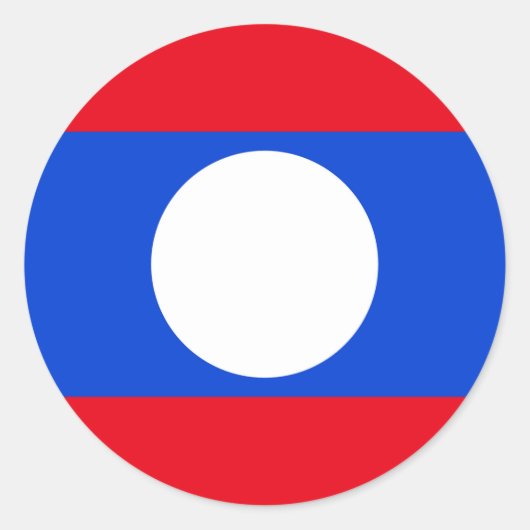 Vlag van Laos Ronde Sticker (Voorkant)