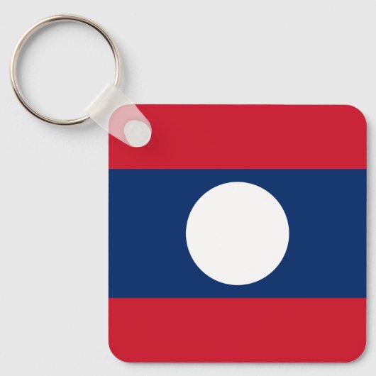 Vlag van Laos Sleutelhanger (Voorkant)