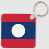 Vlag van Laos Sleutelhanger (Achterkant)
