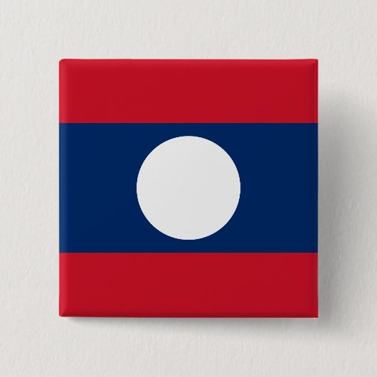 Vlag van Laos Vierkante Button 5,1 Cm (Voorkant)