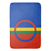 Vlag van Lapland (Kerstmis) (Sami) (Laplander) Badmat (Voorkant Verticaal)