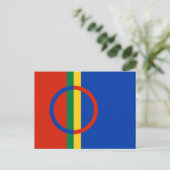 Vlag van Lapland (Kerstmis) (Sami) (Laplander) Briefkaart (Staand voorkant)