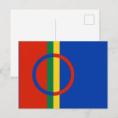 Vlag van Lapland (Kerstmis) (Sami) (Laplander) Briefkaart (Voorkant / Achterkant)