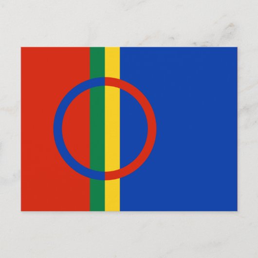Vlag van Lapland (Kerstmis) (Sami) (Laplander) Briefkaart (Voorkant)