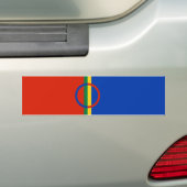 Vlag van Lapland (Kerstmis) (Sami) (Laplander) Bumpersticker (Op auto)