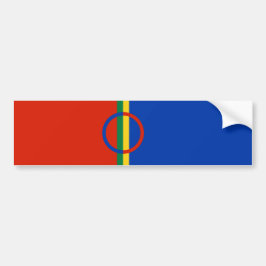 Vlag van Lapland (Kerstmis) (Sami) (Laplander) Bumpersticker