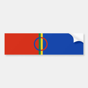 Vlag van Lapland (Kerstmis) (Sami) (Laplander) Bumpersticker