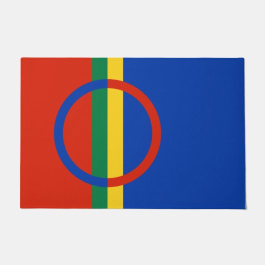 Vlag van Lapland (Kerstmis) (Sami) (Laplander) Deurmat (Voorkant)