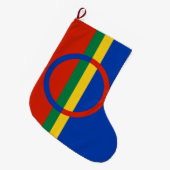 Vlag van Lapland (Kerstmis) (Sami) (Laplander) Grote Kerstsok (Voorkant (Hangend))