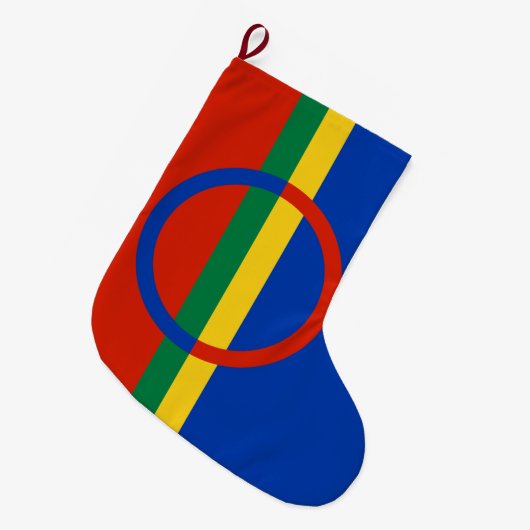 Vlag van Lapland (Kerstmis) (Sami) (Laplander) Grote Kerstsok (Voorkant (Hangend))