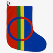 Vlag van Lapland (Kerstmis) (Sami) (Laplander) Grote Kerstsok (Voorkant)