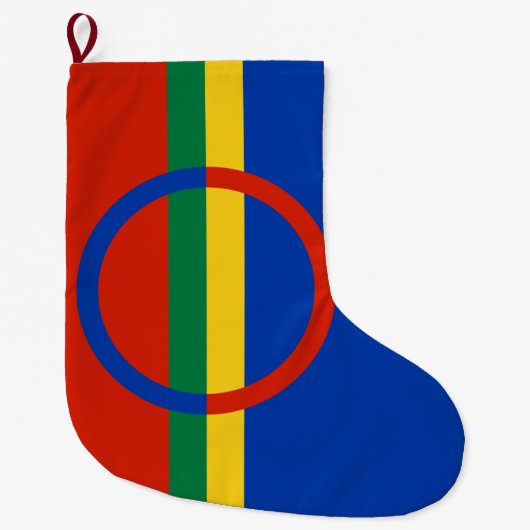 Vlag van Lapland (Kerstmis) (Sami) (Laplander) Grote Kerstsok (Voorkant)
