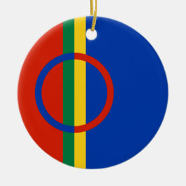 Vlag van Lapland (Kerstmis) (Sami) (Laplander) Keramisch Ornament