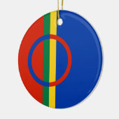 Vlag van Lapland (Kerstmis) (Sami) (Laplander) Keramisch Ornament (Links)