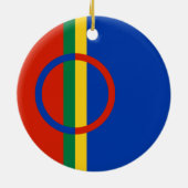 Vlag van Lapland (Kerstmis) (Sami) (Laplander) Keramisch Ornament (Achterkant)