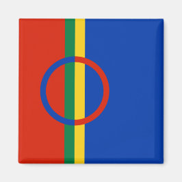 Vlag van Lapland (Kerstmis) (Sami) (Laplander) Magneet