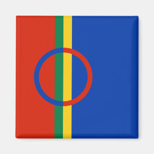 Vlag van Lapland (Kerstmis) (Sami) (Laplander) Magneet