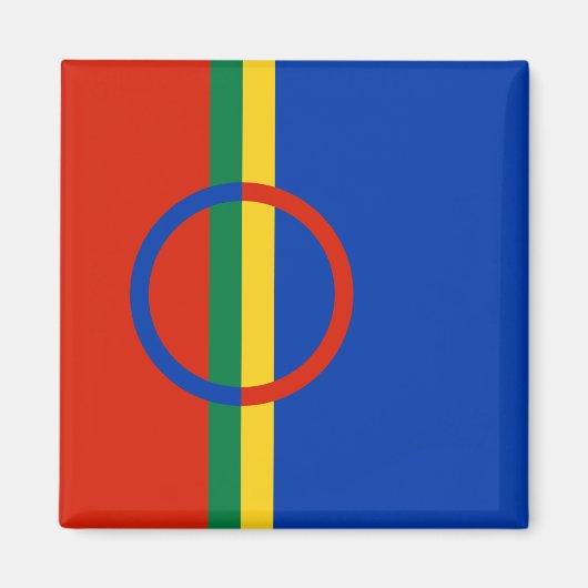 Vlag van Lapland (Kerstmis) (Sami) (Laplander) Magneet (Voorkant)