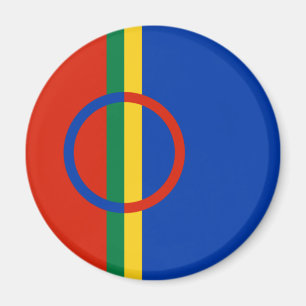 Vlag van Lapland (Kerstmis) (Sami) (Laplander) Magneet