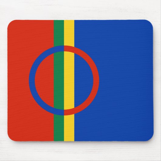 Vlag van Lapland (Kerstmis) (Sami) (Laplander) Muismat (Voorkant)