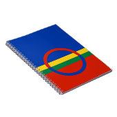 Vlag van Lapland (Kerstmis) (Sami) (Laplander) Notitieboek (Rechterzijde)