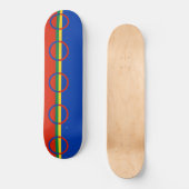 Vlag van Lapland (Kerstmis) (Sami) (Laplander) Persoonlijk Skateboard (Voorkant)