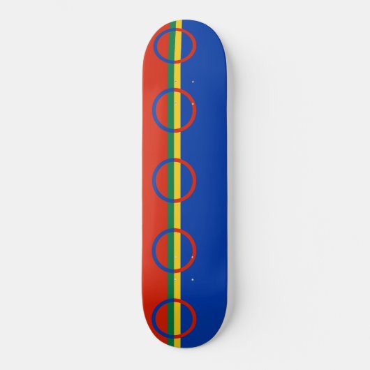 Vlag van Lapland (Kerstmis) (Sami) (Laplander) Persoonlijk Skateboard (Voorkant)