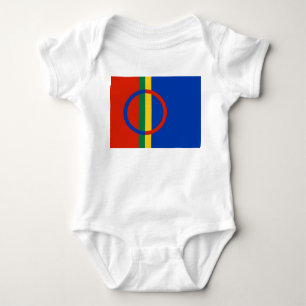 Vlag van Lapland (Kerstmis) (Sami) (Laplander) Romper