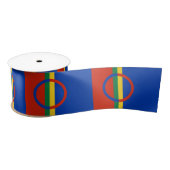 Vlag van Lapland (Kerstmis) (Sami) (Laplander) Satijnen Lint (Spoel)