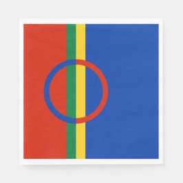 Vlag van Lapland (Kerstmis) (Sami) (Laplander) Servet