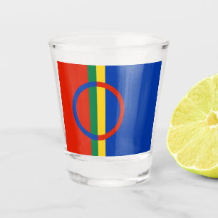 Vlag van Lapland (Kerstmis) (Sami) (Laplander) Shot Glas