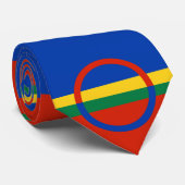 Vlag van Lapland (Kerstmis) (Sami) (Laplander) Stropdas (Opgerold)