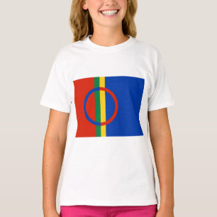 Vlag van Lapland (Kerstmis) (Sami) (Laplander) T-shirt