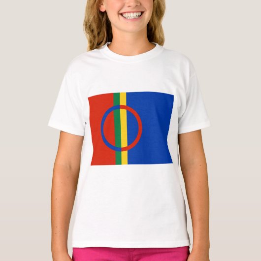 Vlag van Lapland (Kerstmis) (Sami) (Laplander) T-shirt (Voorkant)