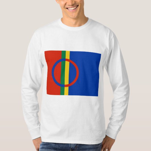 Vlag van Lapland (Kerstmis) (Sami) (Laplander) T-shirt (Voorkant)