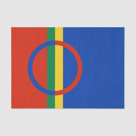Vlag van Lapland (Kerstmis) (Sami) (Laplander) Tissuepapier (Voorkant)